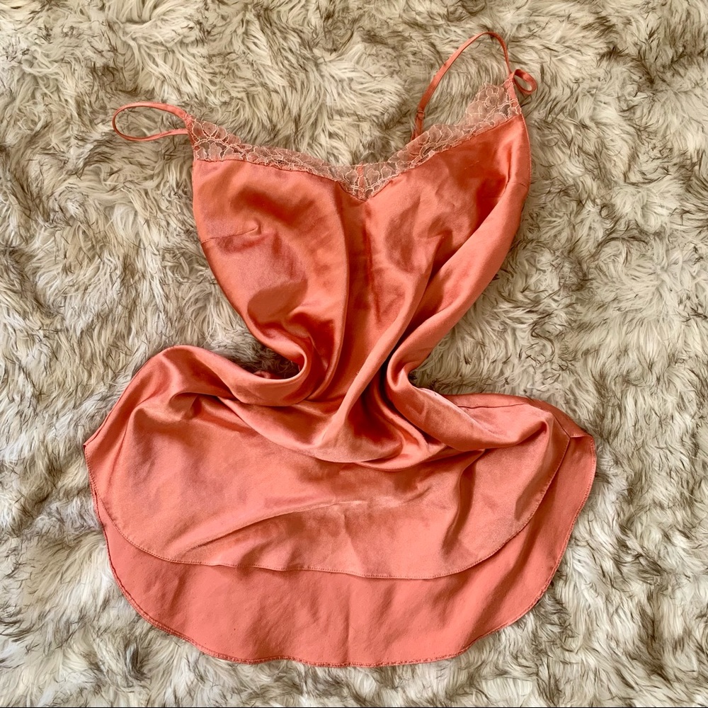 Victoria Secret peach satin slip dress